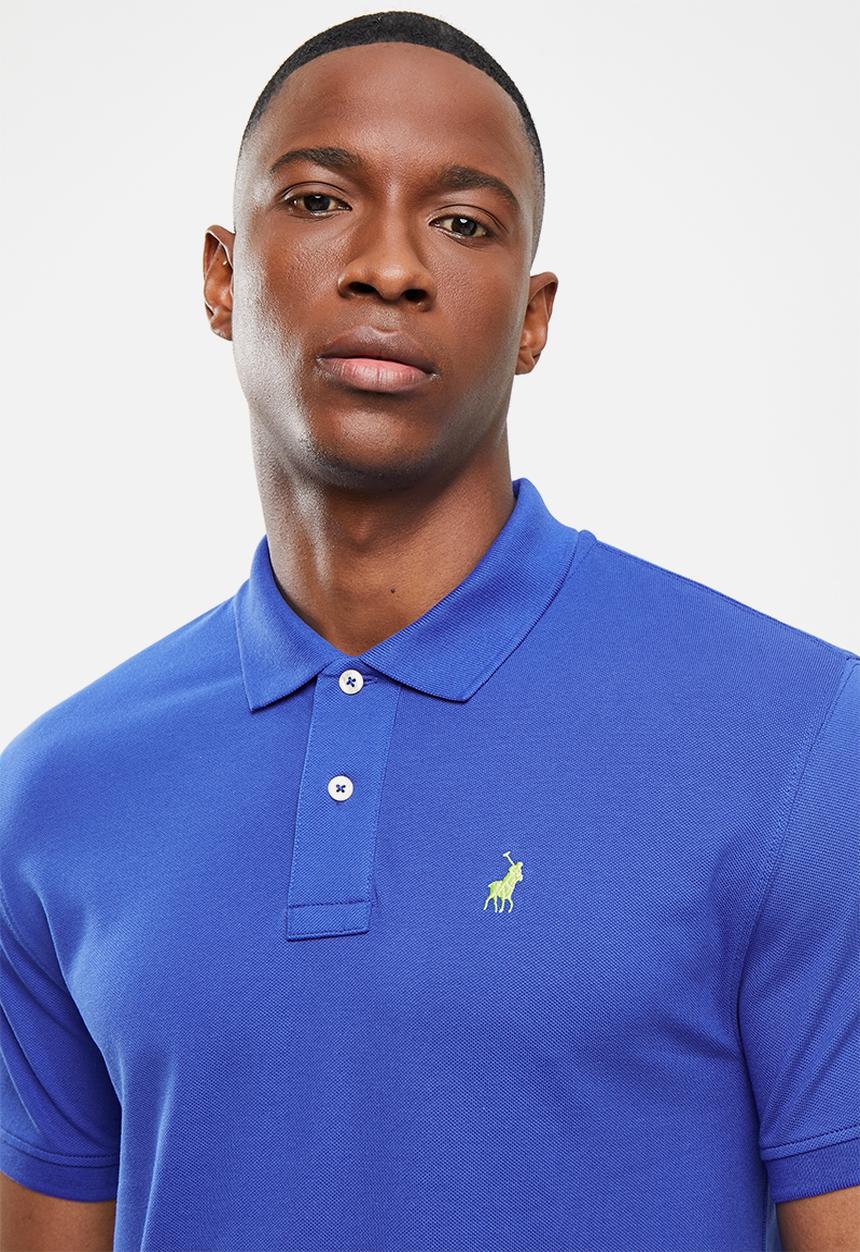 POLO - Carter pique short sleeve golfer - cobalt