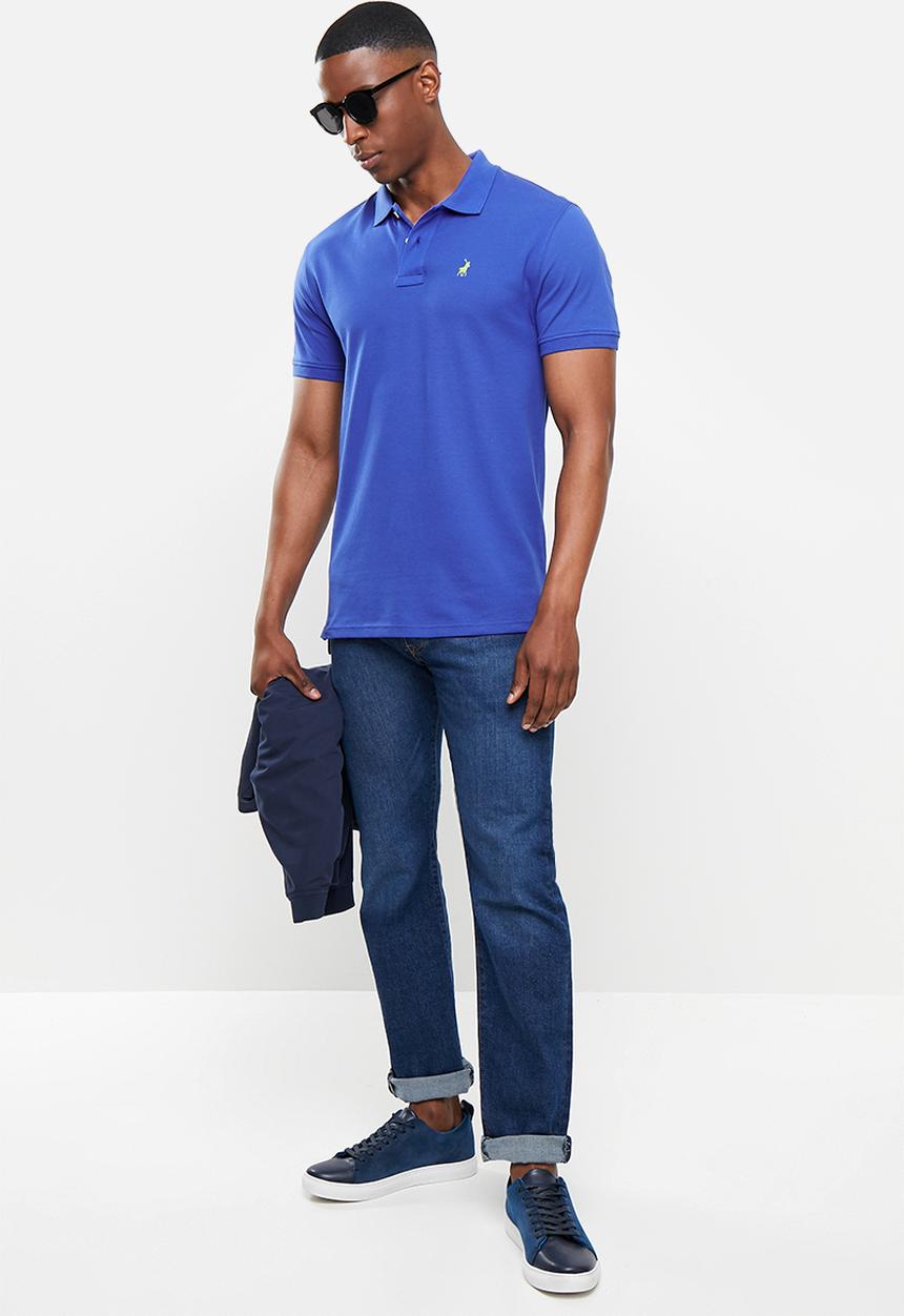 POLO - Carter pique short sleeve golfer - cobalt