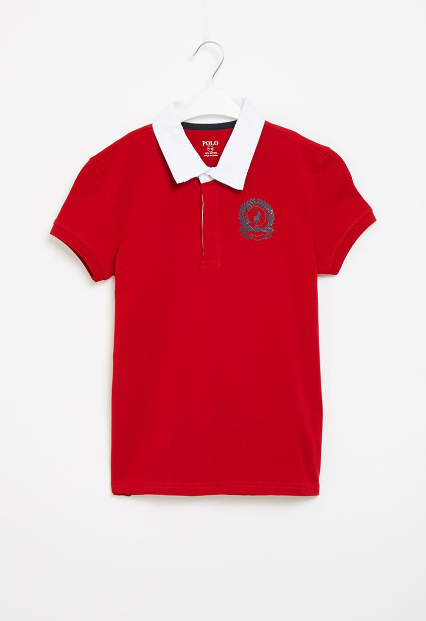 POLO - Boys lucas short sleeve golfer - red