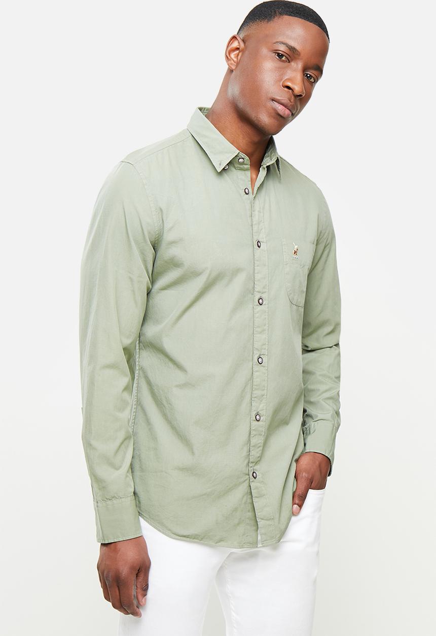 POLO - Jason long sleeve signature shirt - khaki