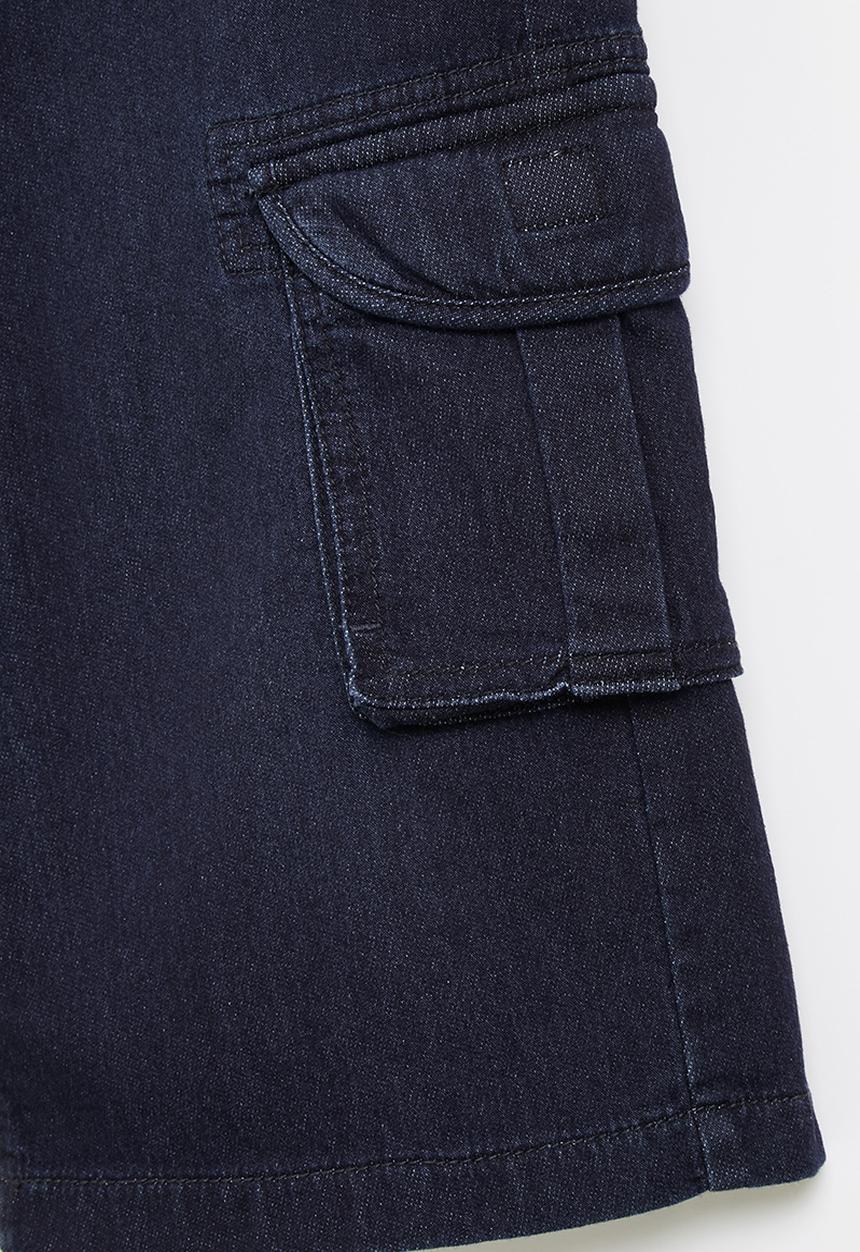 POLO - Boys pjc connor utility denim short - dark blue 