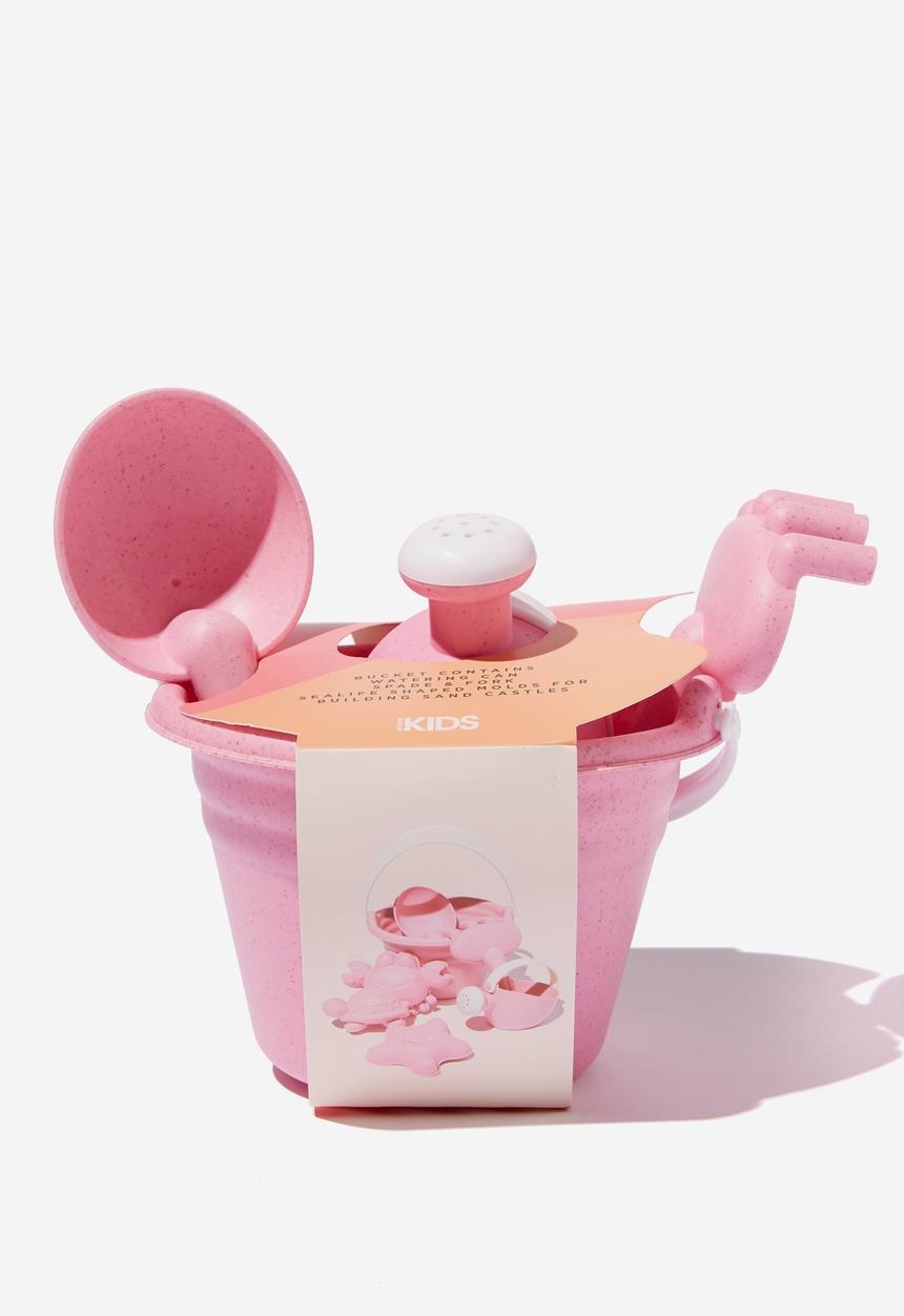 Cotton On - Wheat straw beach set - cali pink
