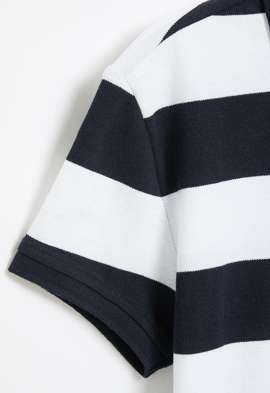 POLO - Boys robert striped golfer - navy