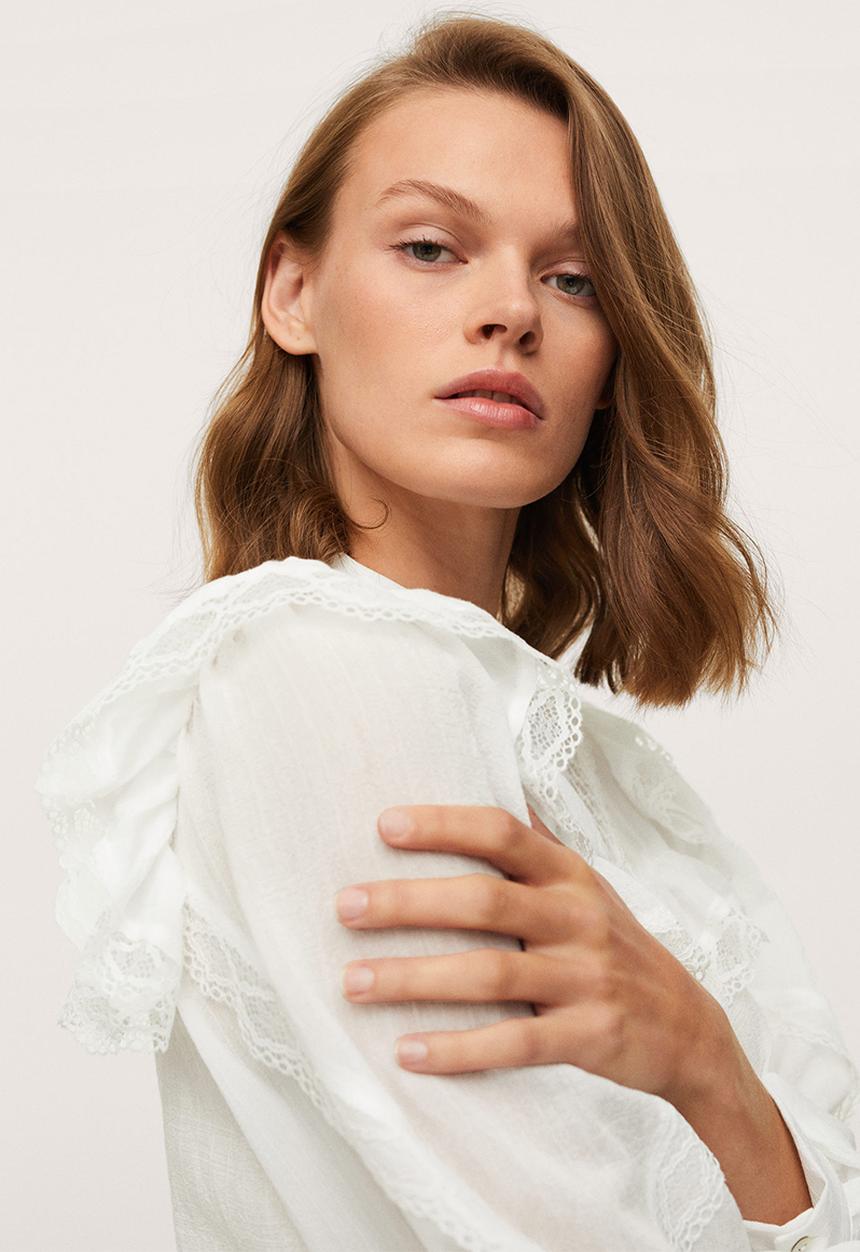 MANGO - Shirt romantic - natural