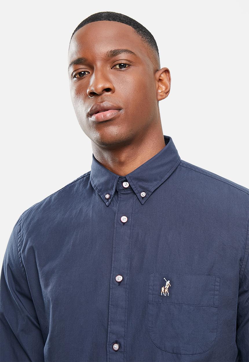 POLO - Jason long sleeve signature shirt - navy