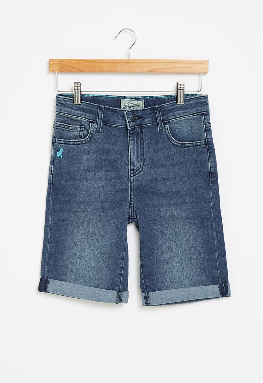 POLO - Boys pjc jake denim short - medium wash