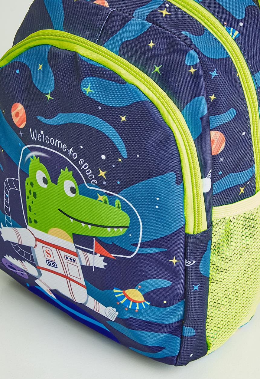 Pop Candy - Dino backpack - blue & neon green