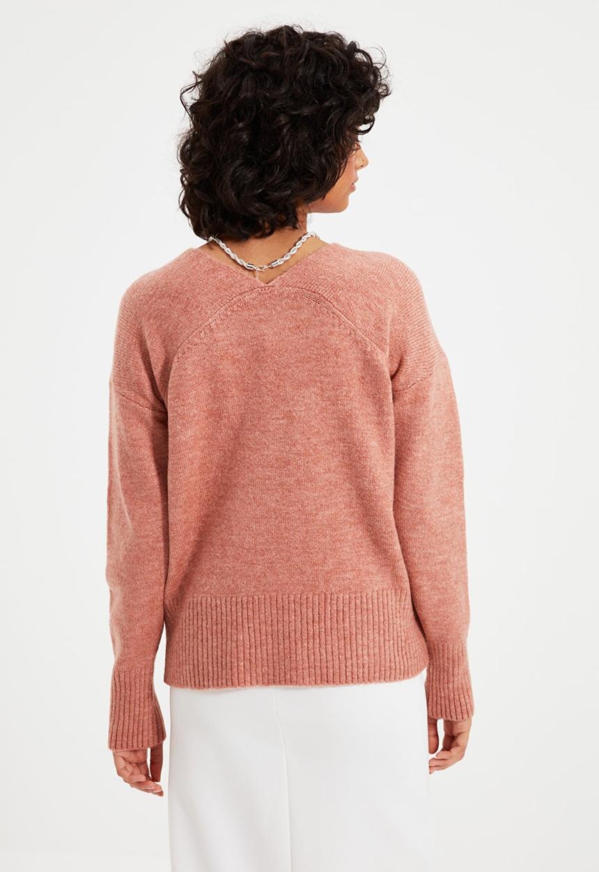 Trendyol - Button detail knit cardigan - rose