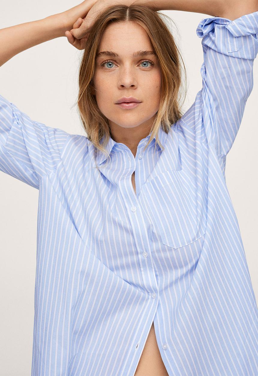 MANGO - Shirt james - medium blue
