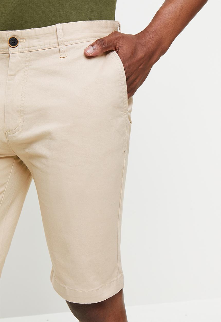 Pringle of Scotland - Core chino shorts - stone