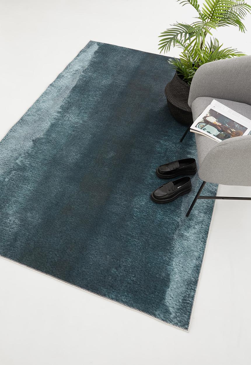 Hertex Fabrics - Chromogenic ocean rug - teal