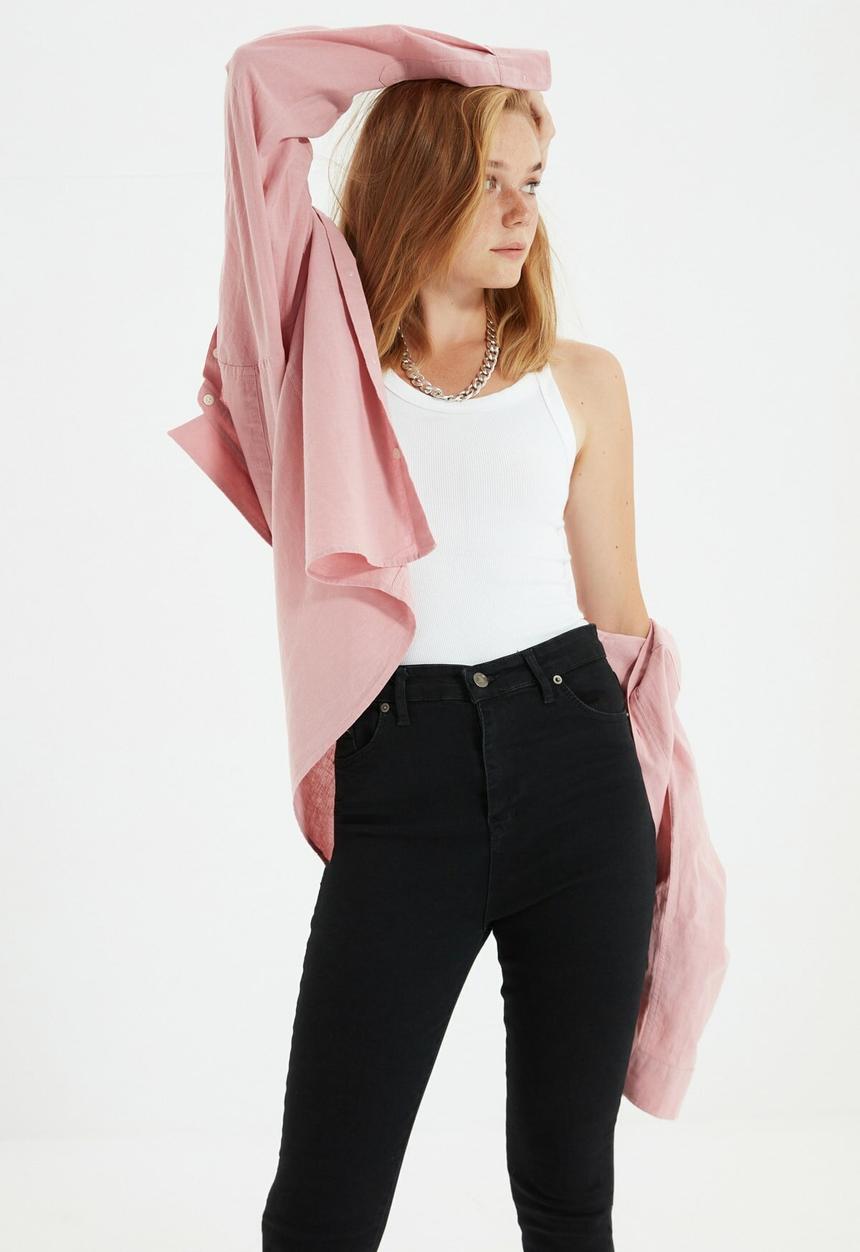Trendyol - High waist skinny jeans - black