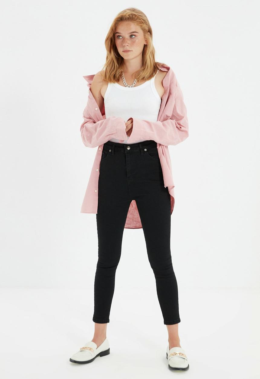 Trendyol - High waist skinny jeans - black