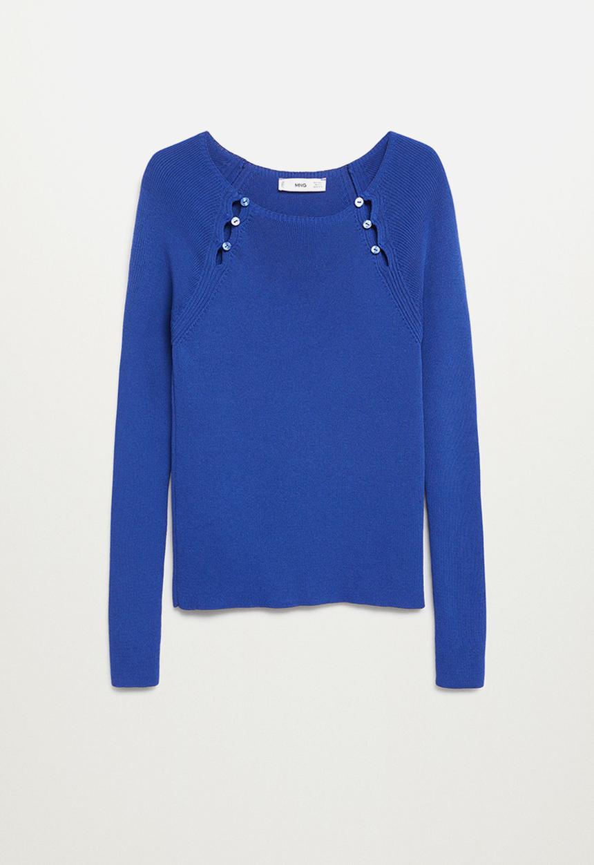 MANGO - Sweater parker - bright blue