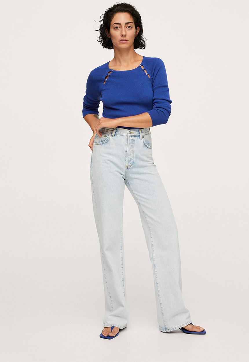 MANGO - Sweater parker - bright blue