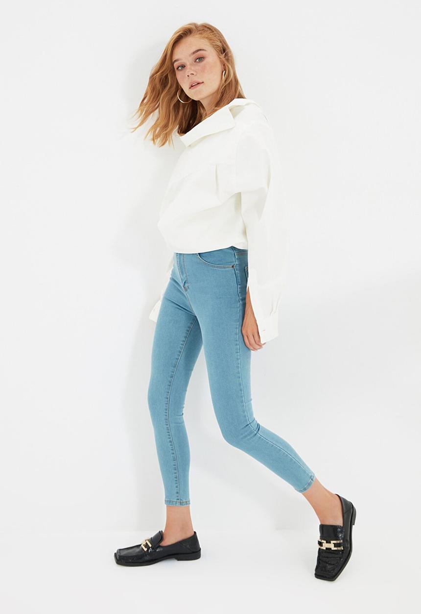 Trendyol - High waist skinny jeans - blue