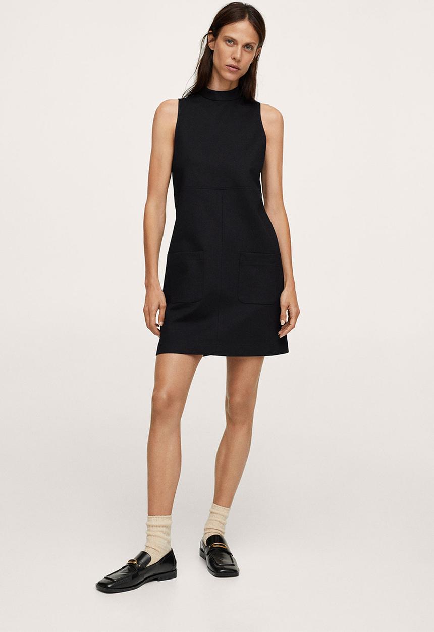 MANGO - Dungaree dress milly - black