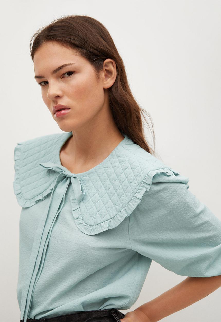 MANGO - Shirt honey - light pastel green