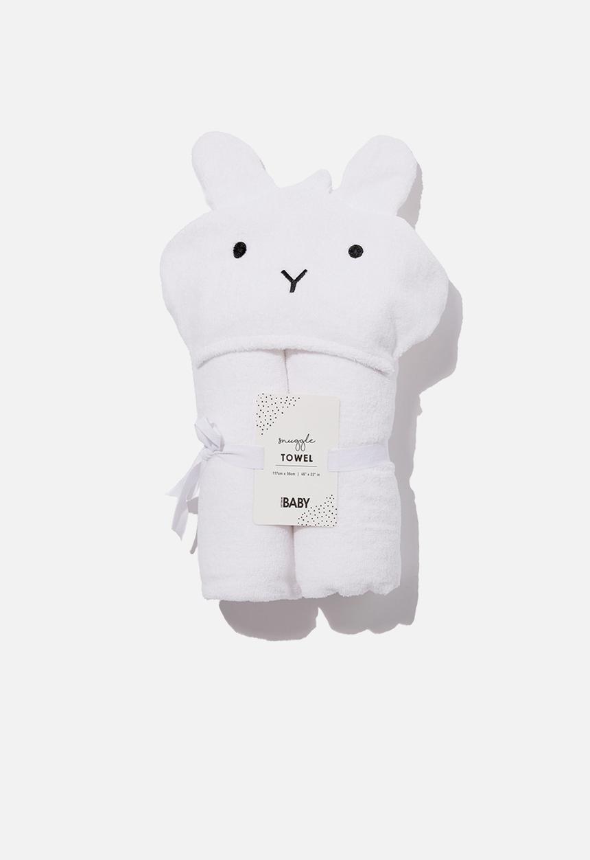 Cotton On - Baby snuggle towel - white