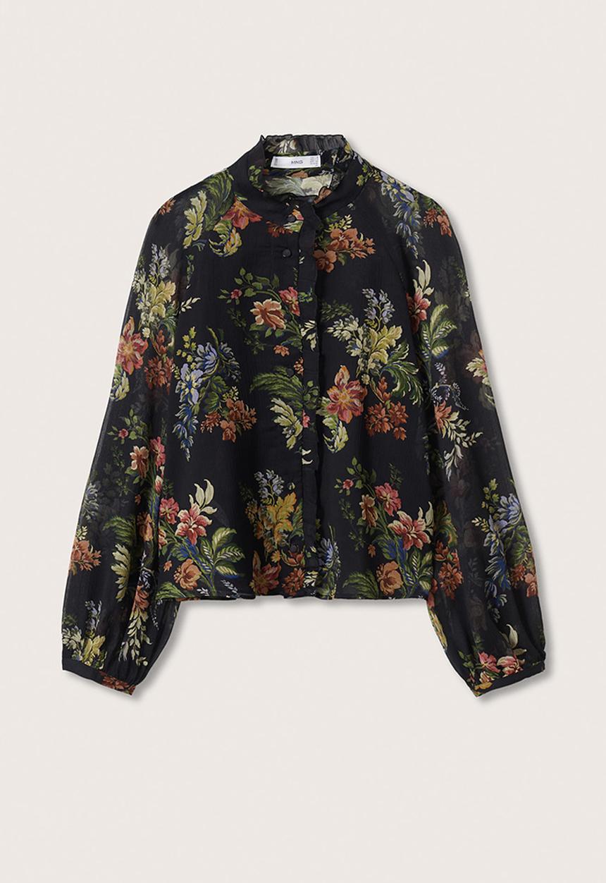 MANGO - Blouse stelle - black