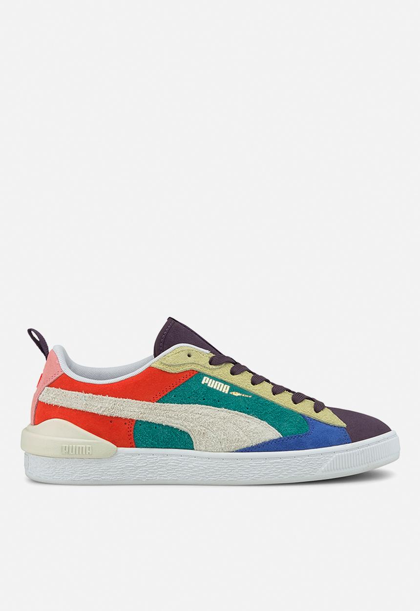 PUMA - Suede bloc wtformstripe - sweet grape-whisper white