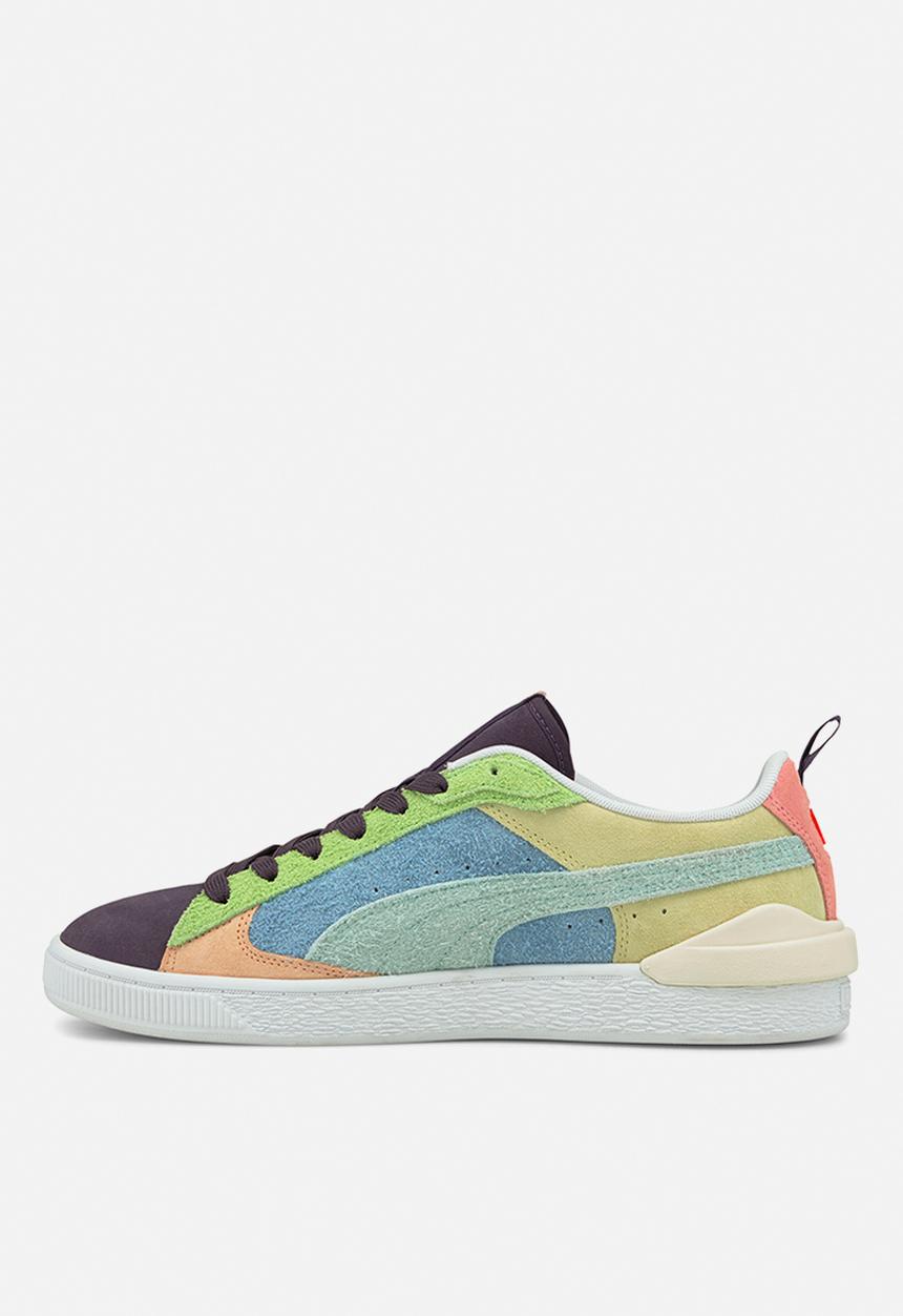 PUMA - Suede bloc wtformstripe - sweet grape-whisper white
