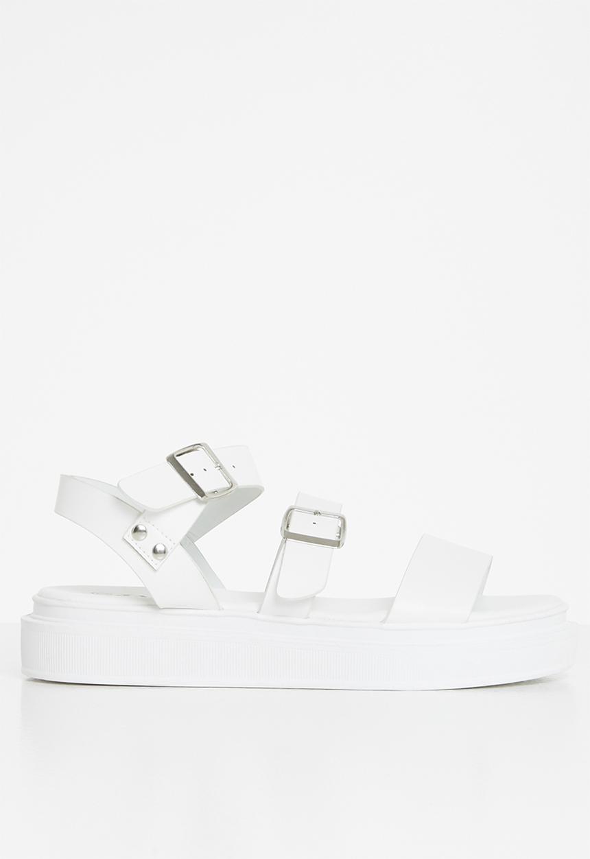 Jada - Chunky buckle sandal - white