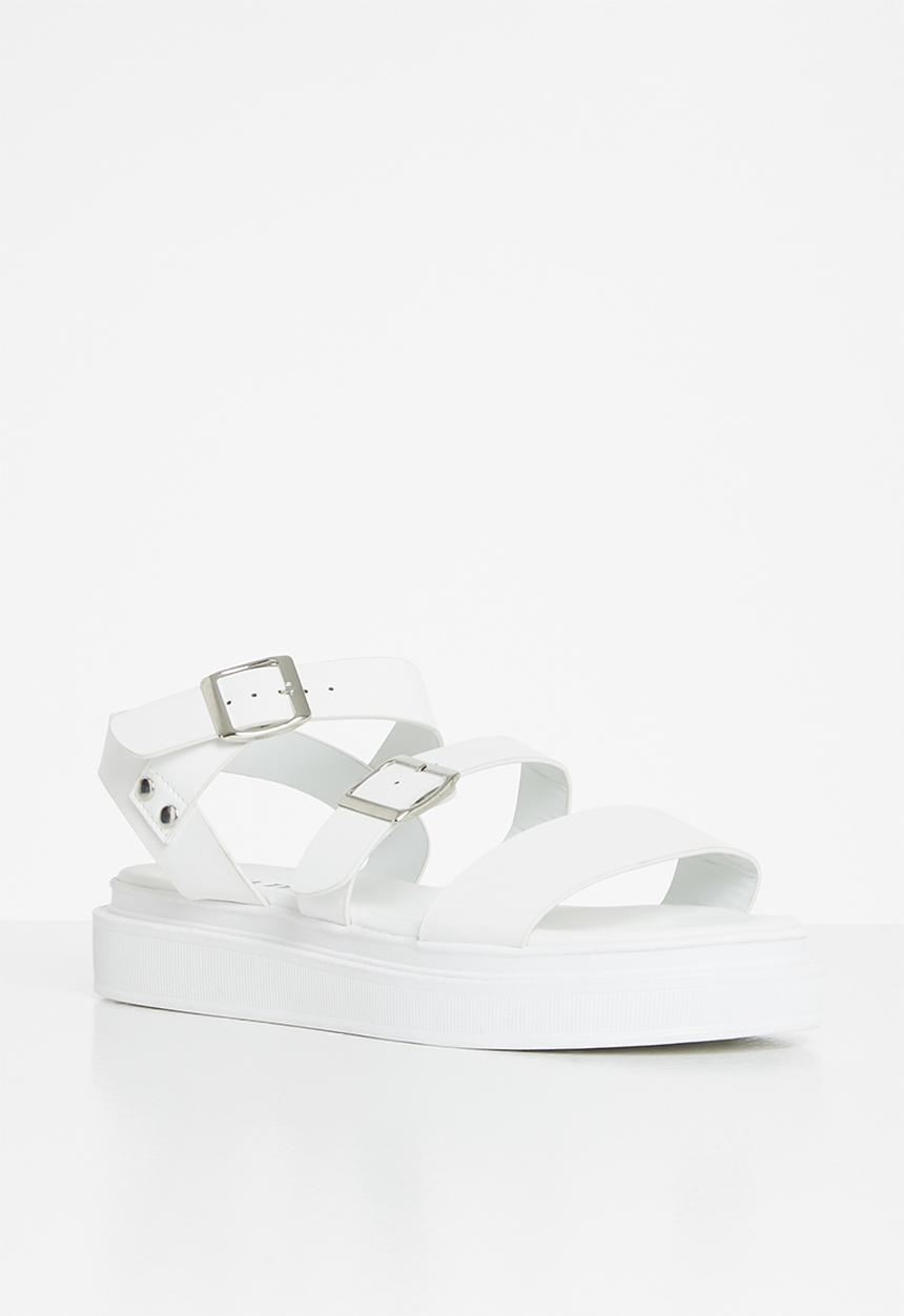 Jada - Chunky buckle sandal - white