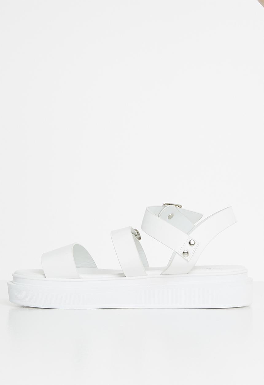 Jada - Chunky buckle sandal - white
