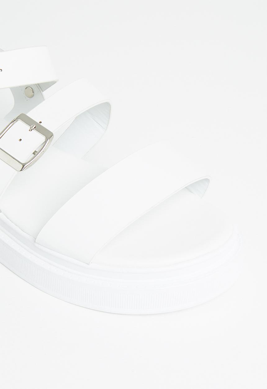 Jada - Chunky buckle sandal - white