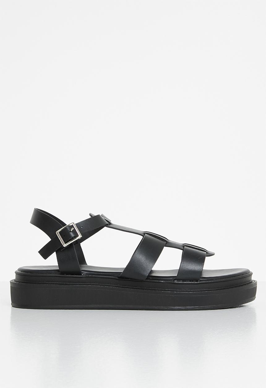 Jada - Caged chunky sandal - black