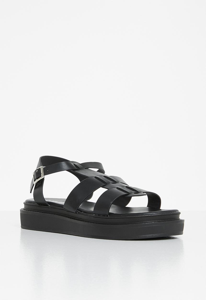 Jada - Caged chunky sandal - black