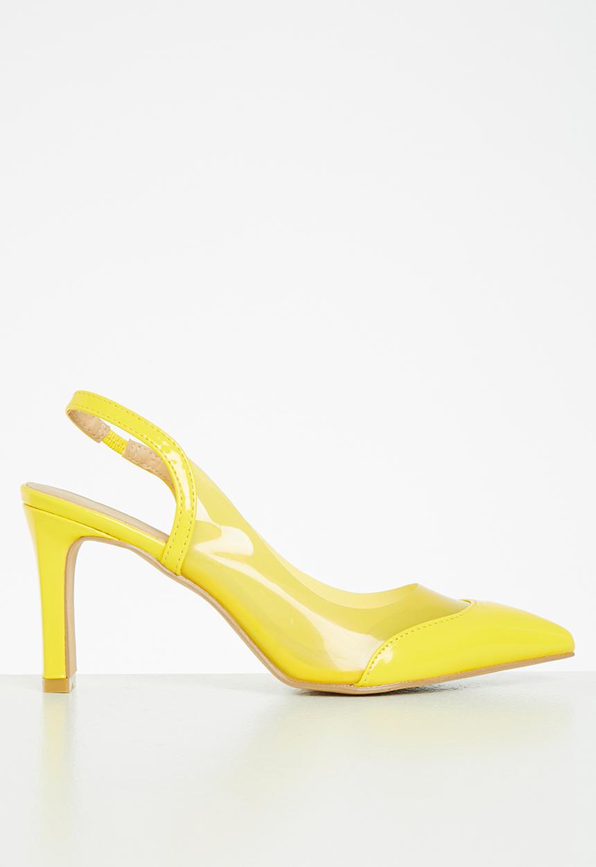 Seduction - Slingback block heel - lumo yellow