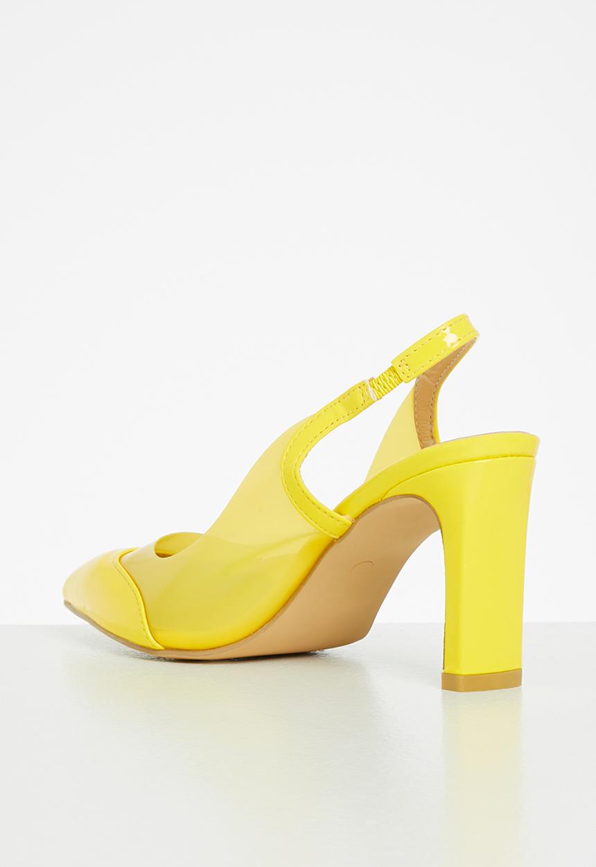 Seduction - Slingback block heel - lumo yellow