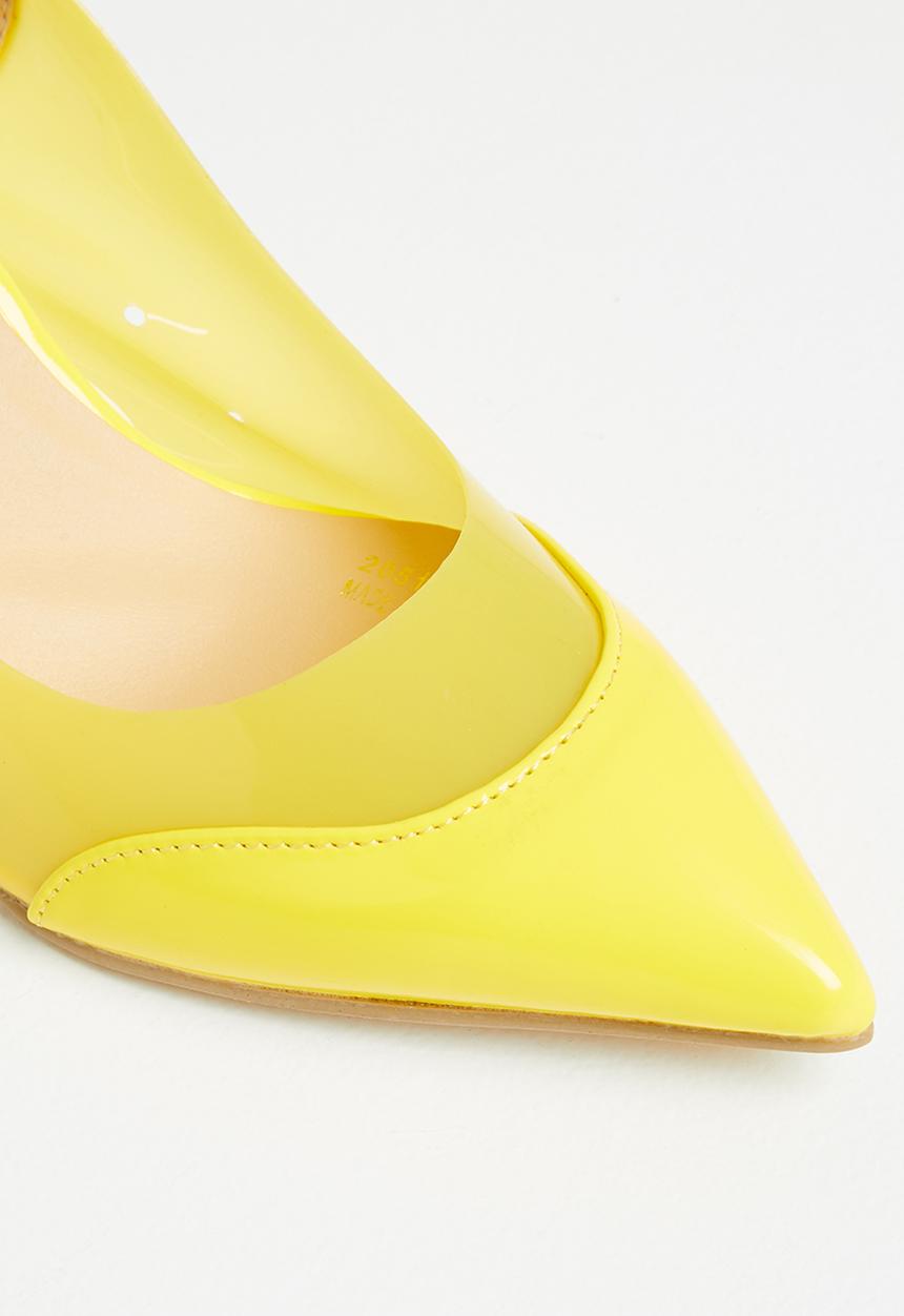 Seduction - Slingback block heel - lumo yellow
