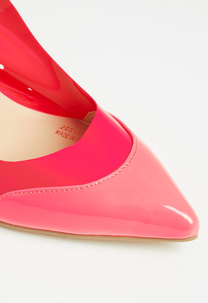Seduction - Slingback block heel - lumo pink