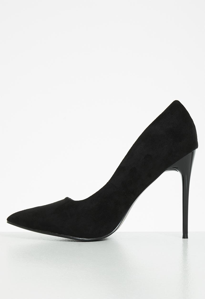 Plum - Nellie stiletto court heel - black