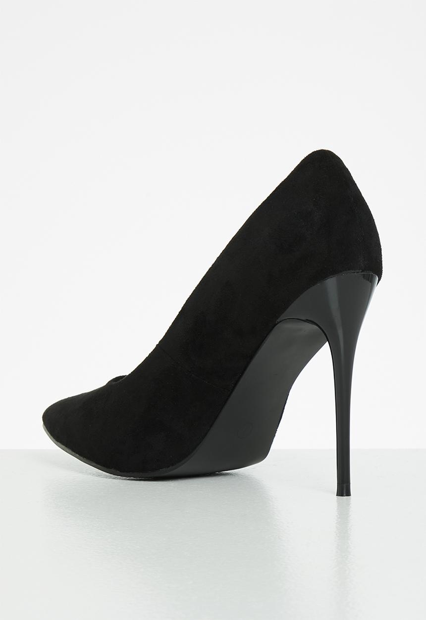 Plum - Nellie stiletto court heel - black
