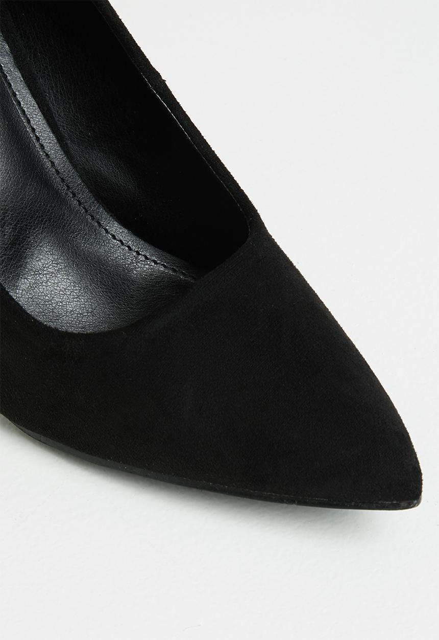 Plum - Nellie stiletto court heel - black