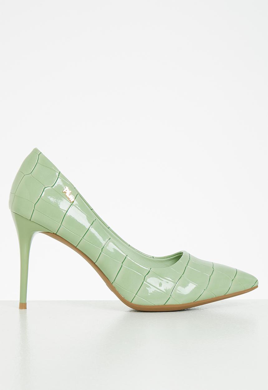 Plum - Callie stiletto court heel - mint