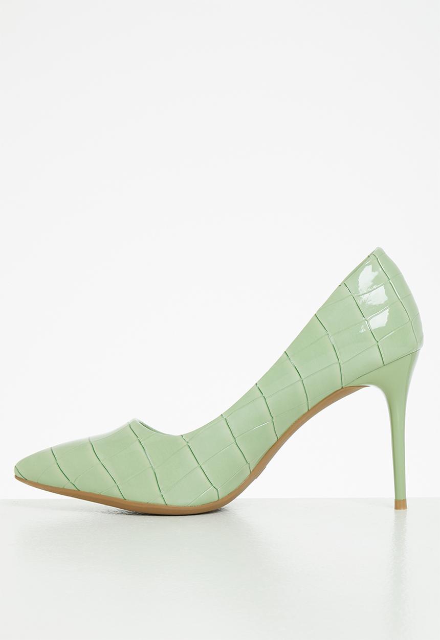 Plum - Callie stiletto court heel - mint