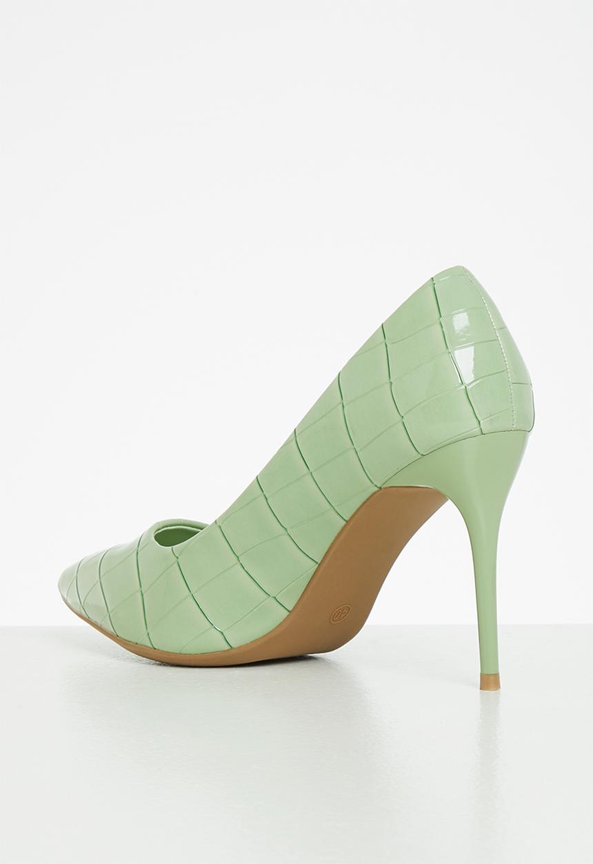 Plum - Callie stiletto court heel - mint