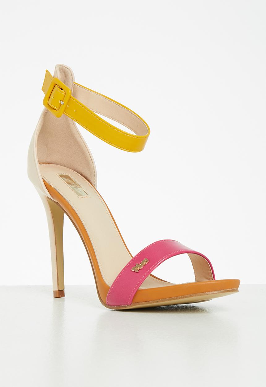 Plum - Calista ankle strap stiletto heel - mustard
