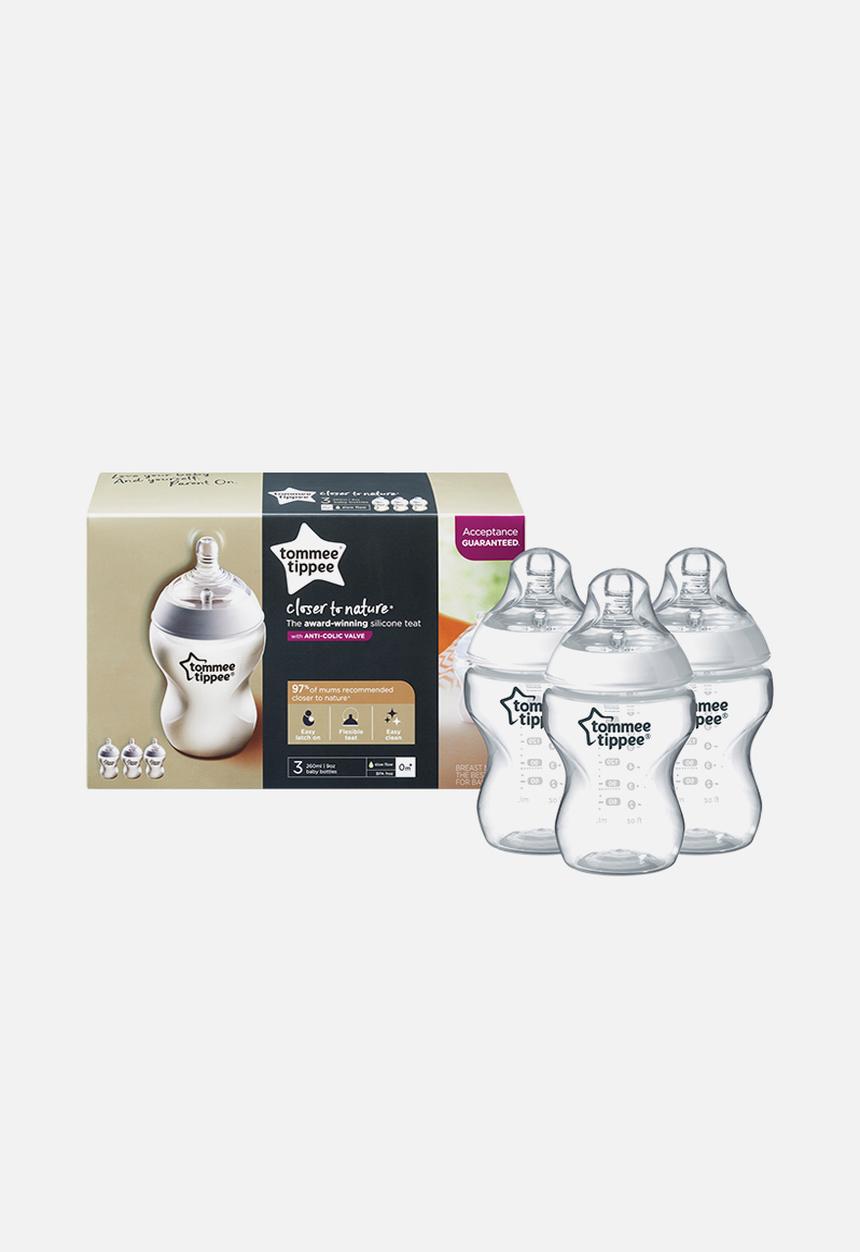 Tommee Tippee - 3 Pack closer to nature 260ml BPA bottle