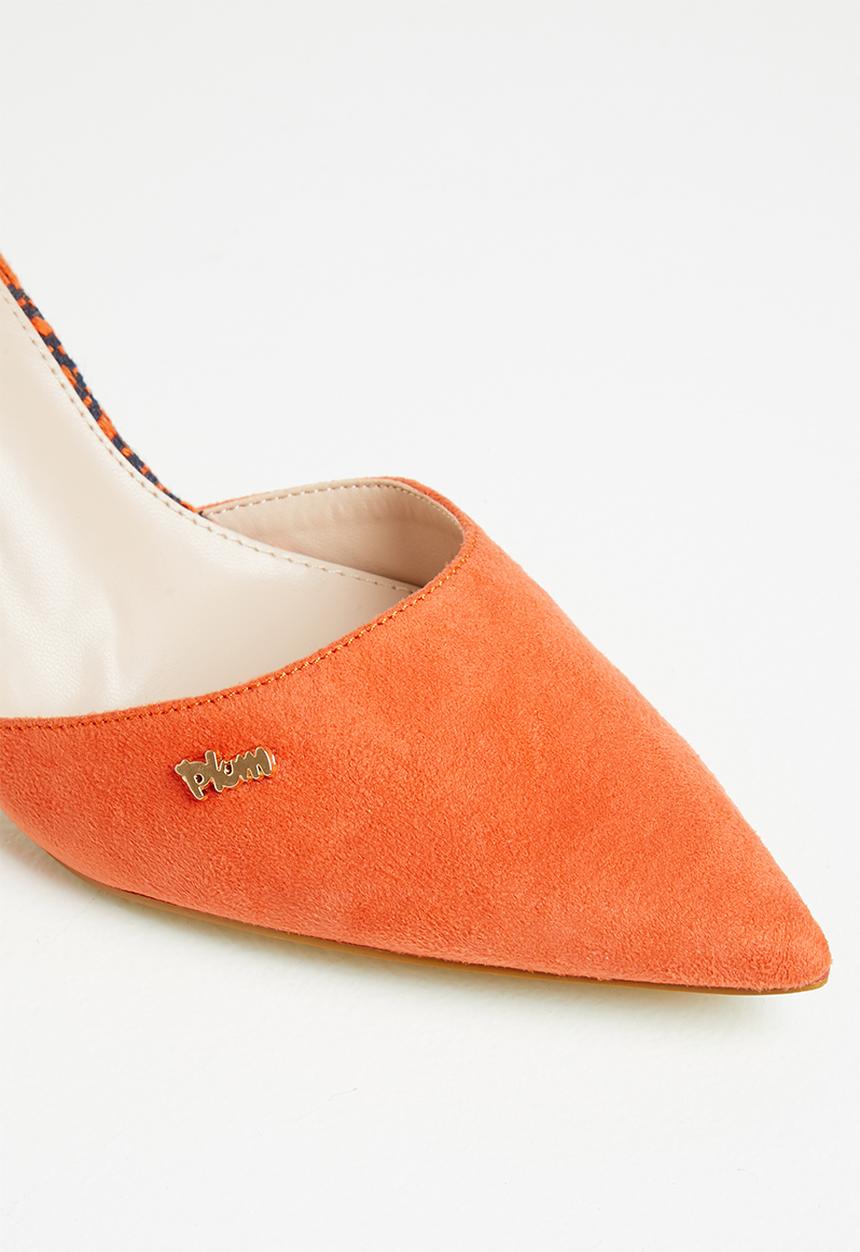 Plum - Aznec ankle strap court heel - orange