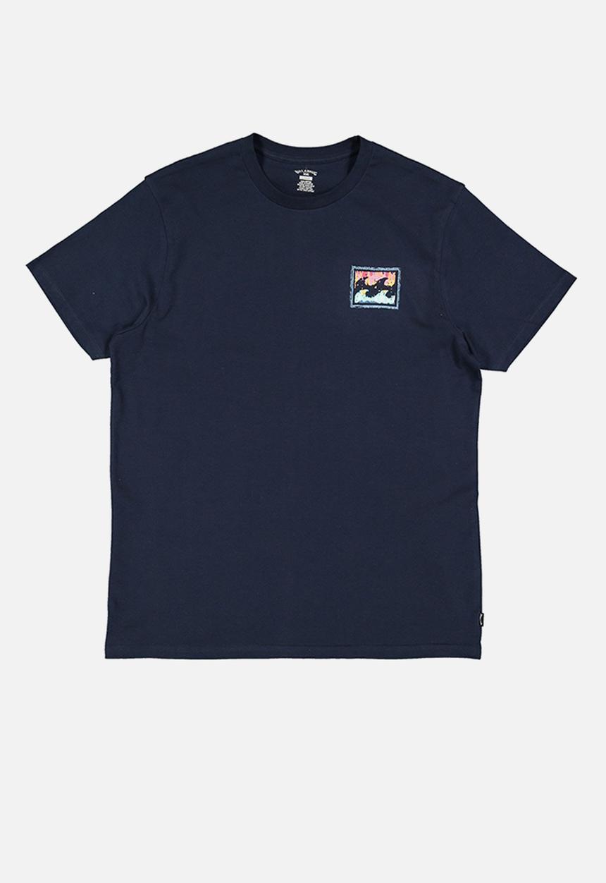 Billabong  - Boys crayon wave short sleeve tee - navy