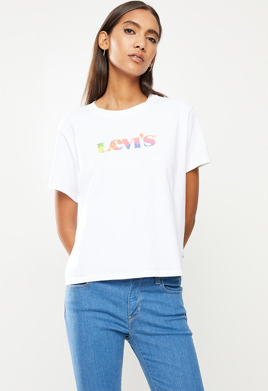 Levi’s® - Graphic varsity tee - premium mv logo fill white 