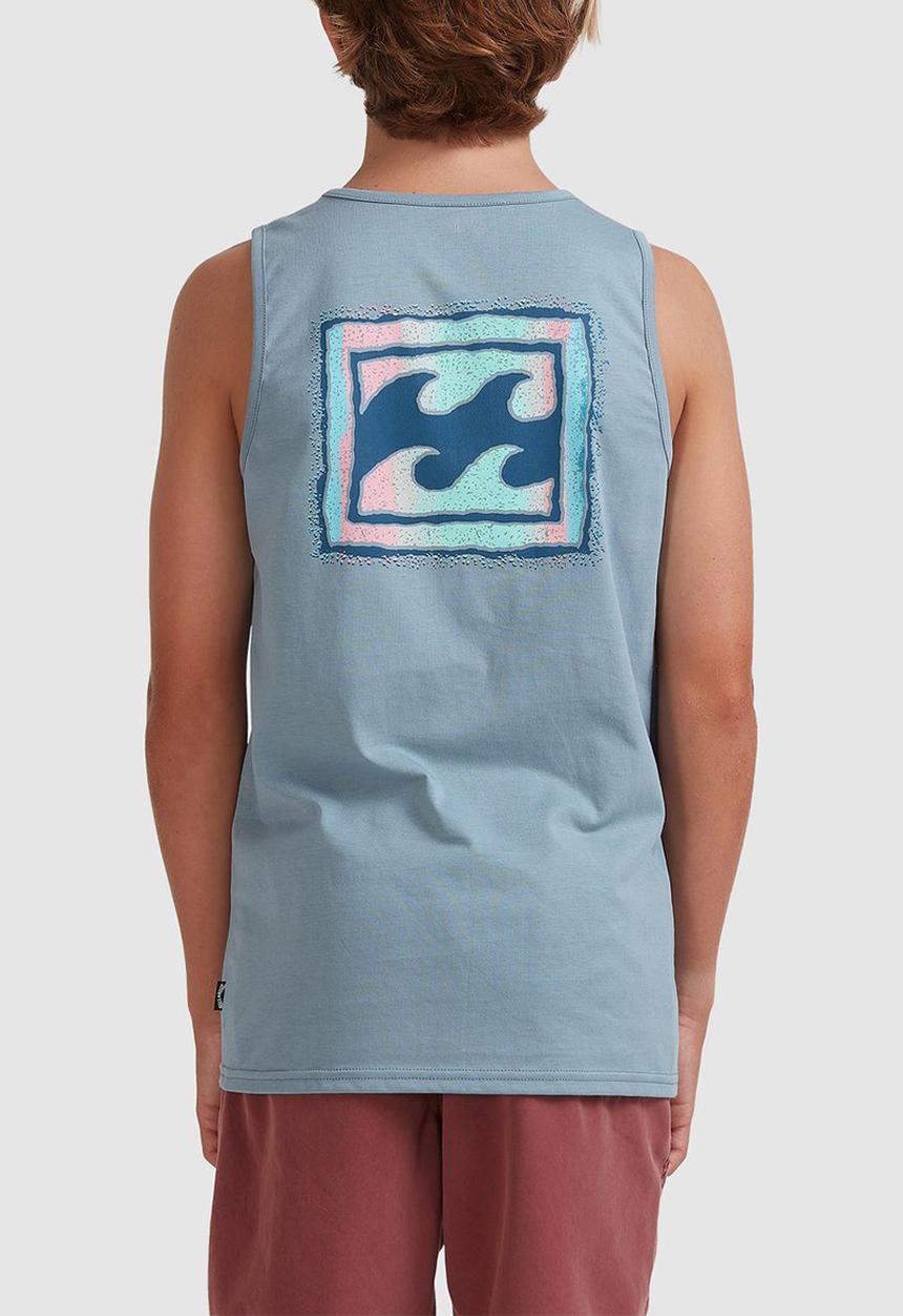 Billabong  - Boys crayon wave tank top -  blue