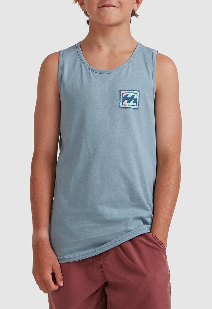 Billabong  - Boys crayon wave tank top -  blue