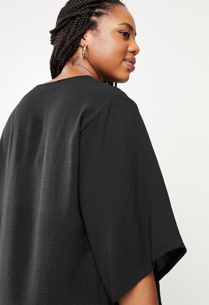 AMANDA LAIRD CHERRY - Plus mashai top - black